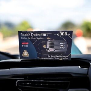 Black GPS Navigation System with Advanced Detection